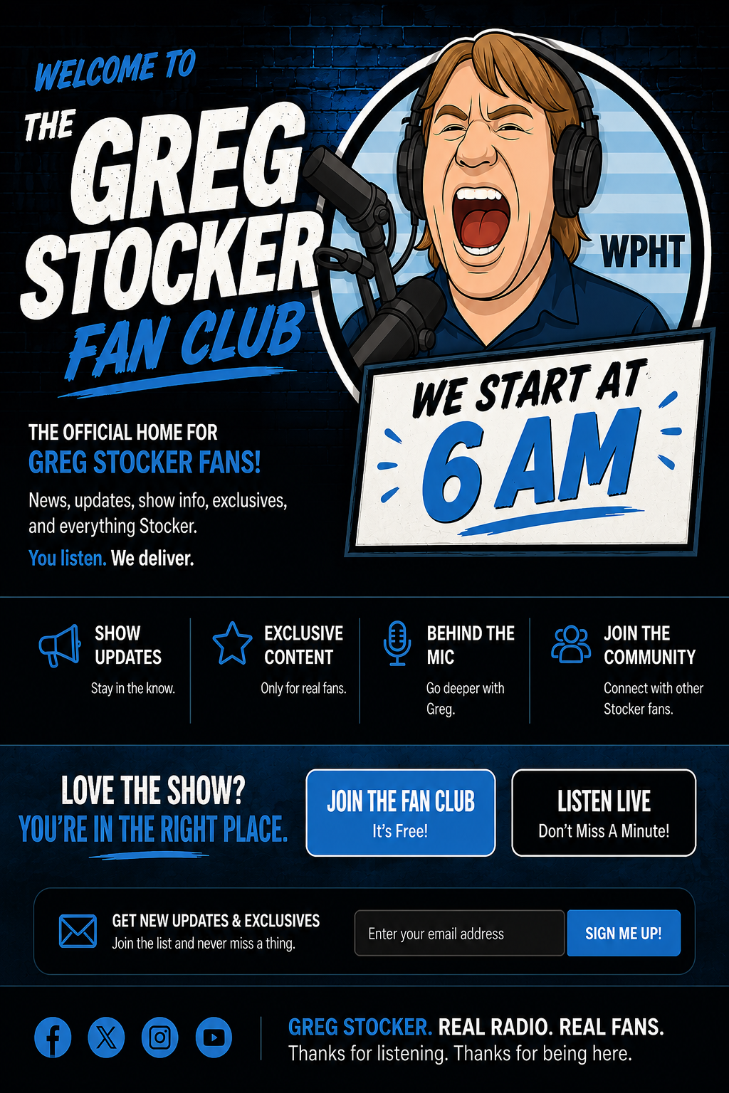 The Greg Stocker Fan Club — We Start At 6 AM on WPHT